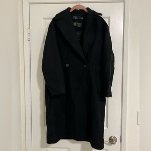 Zara Oversized Black Pea Coat